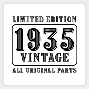 All original parts vintage 1935 limited edition birthday Sticker